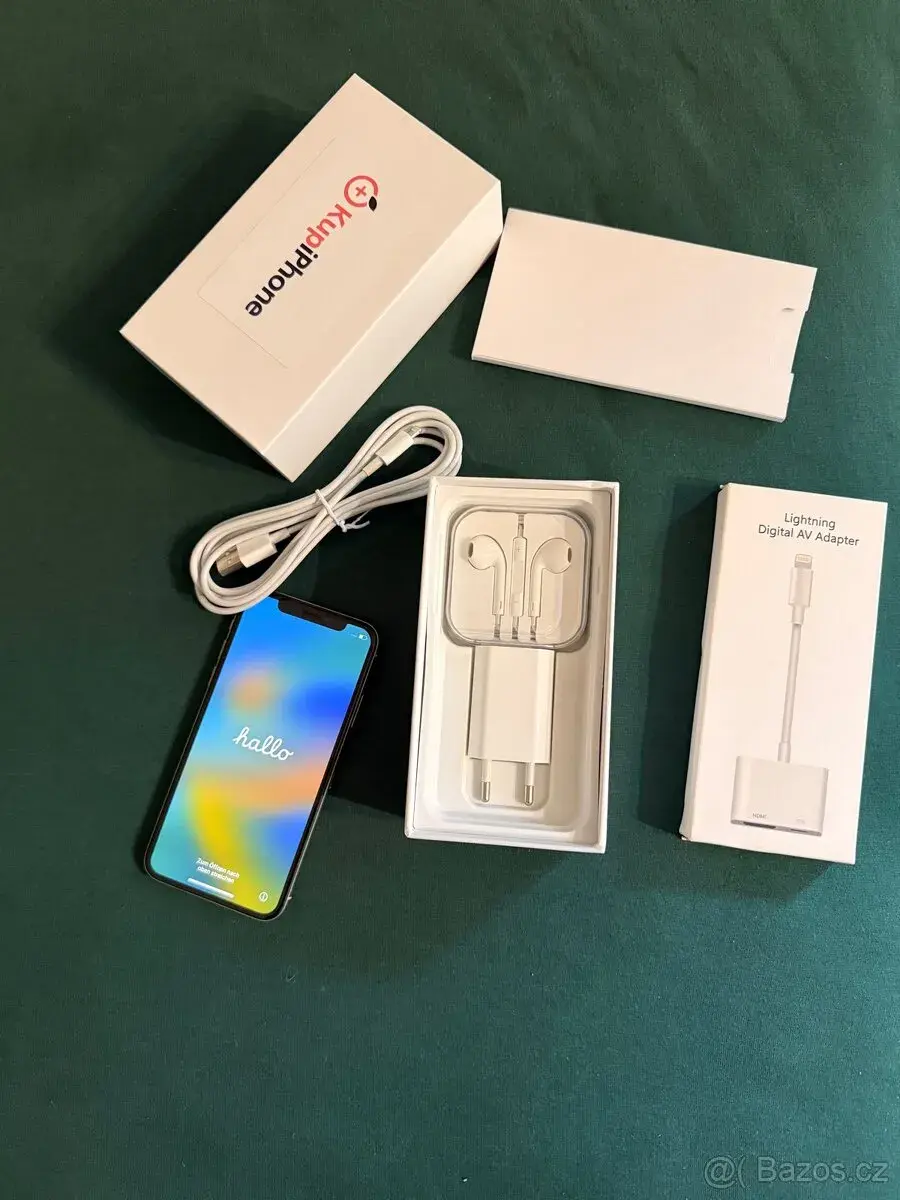 iPhone X 64GB + adapter+sluchátka+100%baterie