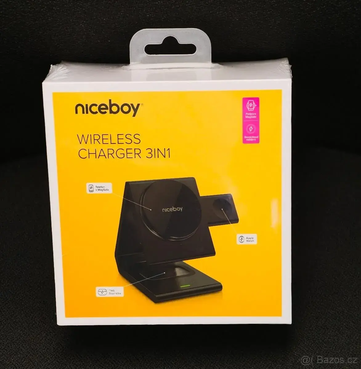 Niceboy bezdrátová nabíječka 3v1