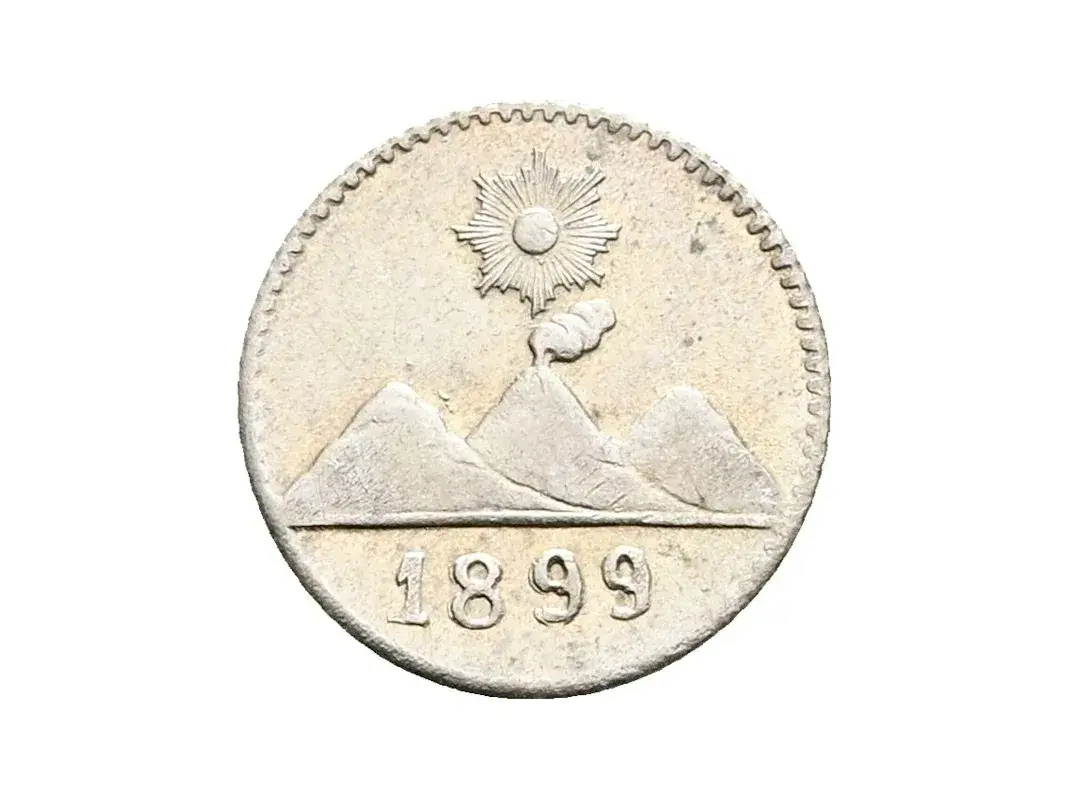 Stříbro 1/4 Real 1899 Guatemala stříbrná mince Amerika Ag