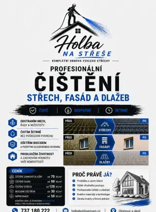 VYSOKOTLAKÉ ČIŠTĚNÍ FASÁD, STŘECH, DLAŽEB A PLOTŮ