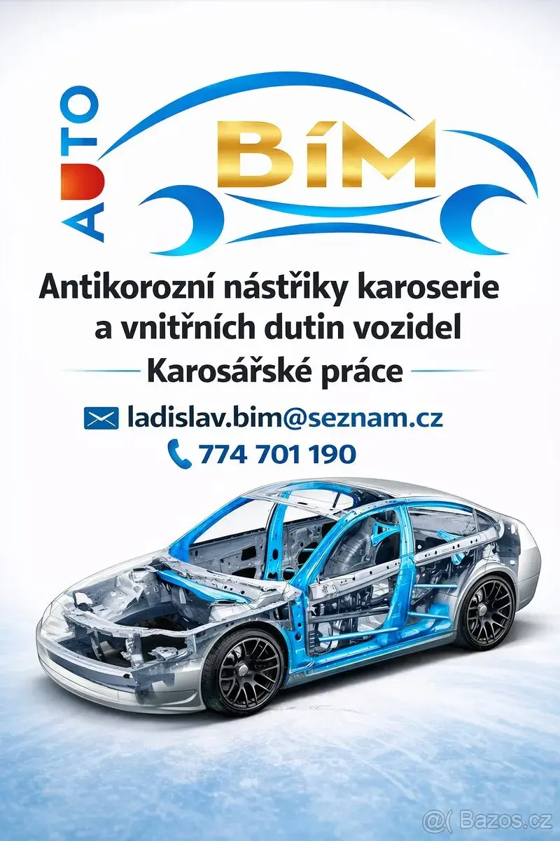 Antikorozní nástřiky ochrana karoserií a dutin vozidel.