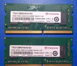 Set 8GB DDR4 SO-DIMM (2x4GB) 2400MHz do notebooku