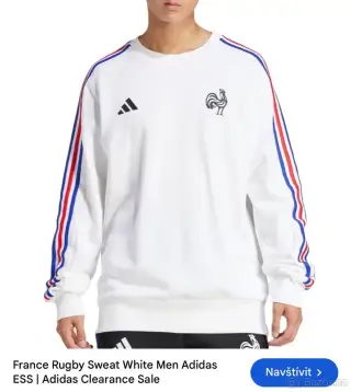 Pánská Mikina ADIDAS France Essentials 3-Stripes - vel L