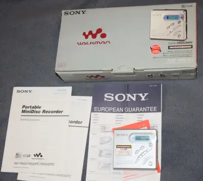 MINIDISC / minidisk recorder SONY MZ-R500,MDLP,manual,disky