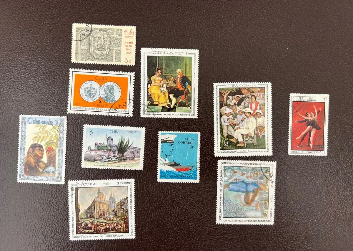 Poštovní známky Kuba – umění, historie a kultura – 10 ks