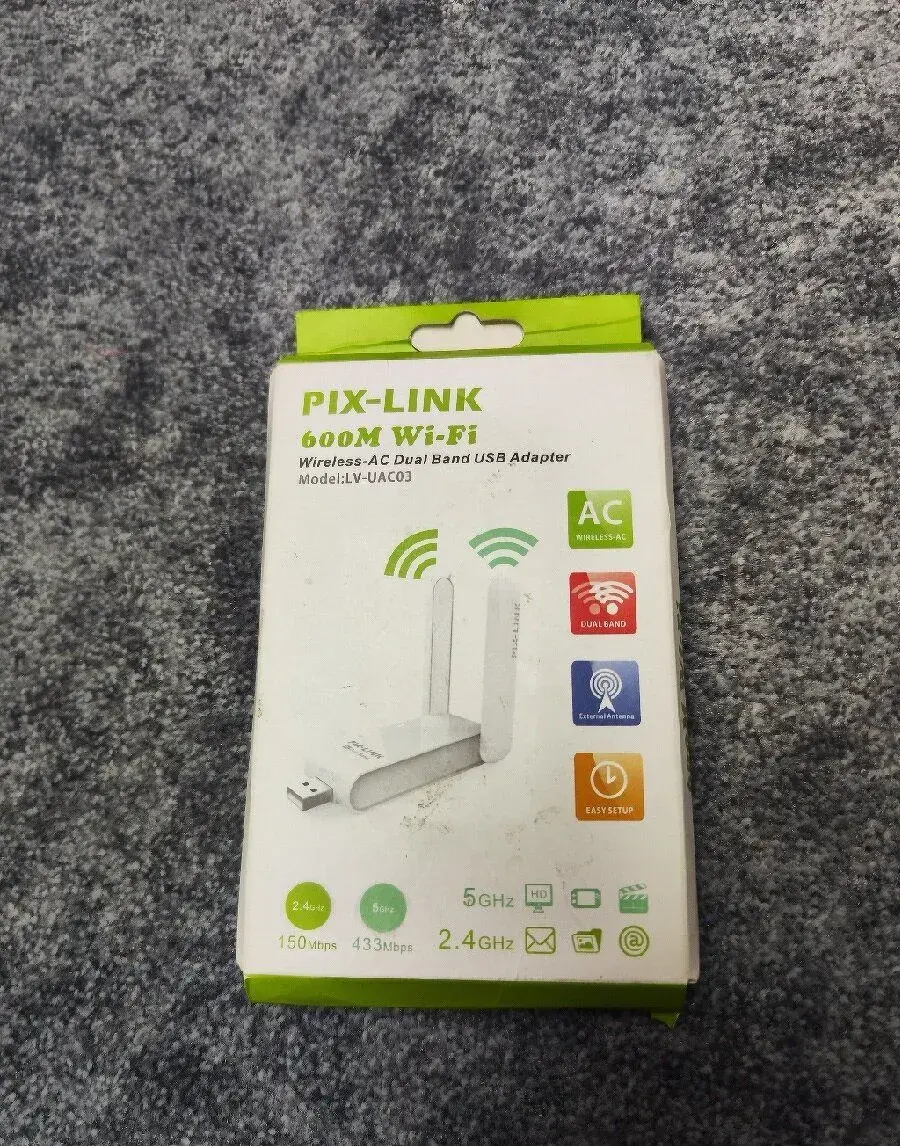 Duální Wi-Fi adaptér Pix-Link LV-UAC03D 600M