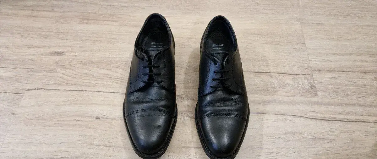 Pánské polobotky Baťa, vel.40, pravá kůže, černé