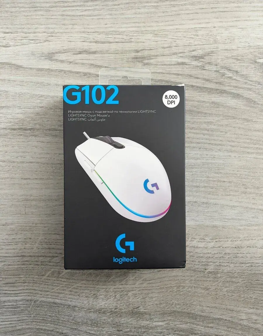 Herní myš Logitech G102 Lightsync White (8000 DPI, RGB)