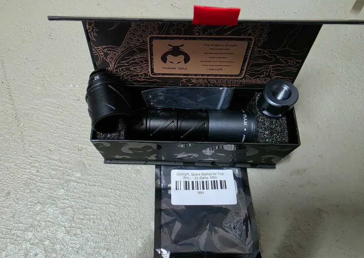 PCP moderátor, tlumič DonnyFL Ryu 1/2 UNF cal. 6,35 , 0.25