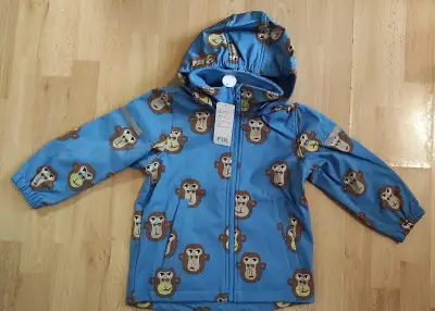 Softshellová bunda Lindex s opicemi vel. 116