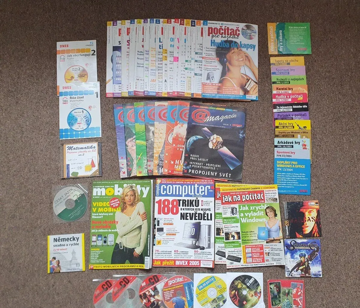 ​💾 RETRO SET: IT časopisy a CD (2002–2006) 💾