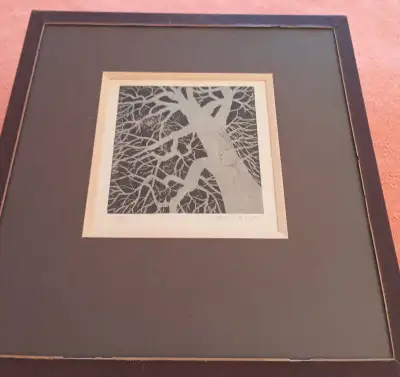 Originální grafika „Čekání“ – Leoš Faltýnek (1987) – V rámu,