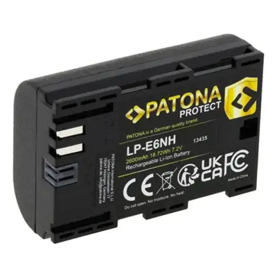 Baterie Patona (Canon) 2600 mAh NOVÁ a NEPOUŽITÁ
