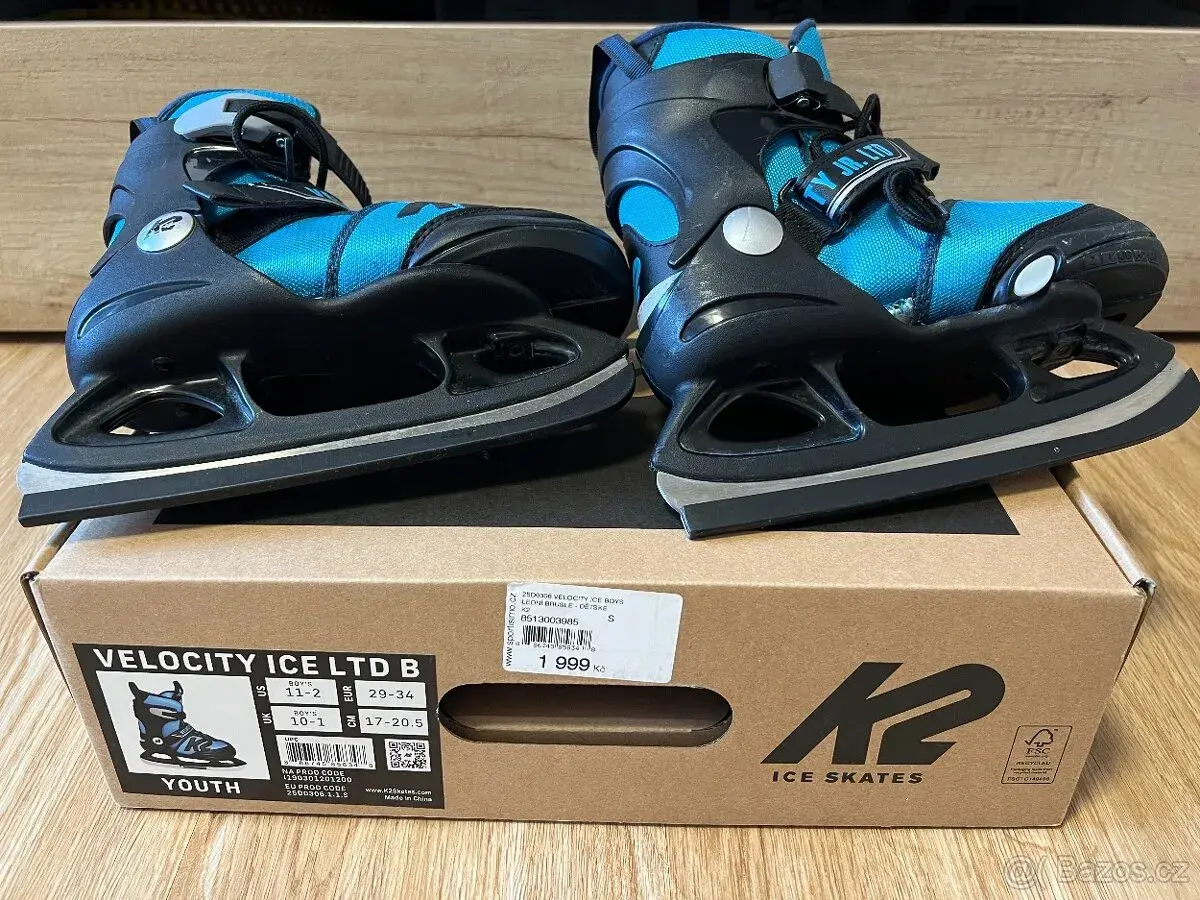 Lední dětské brusle - K2 Velocity ICE LTD B, velikost 29-34