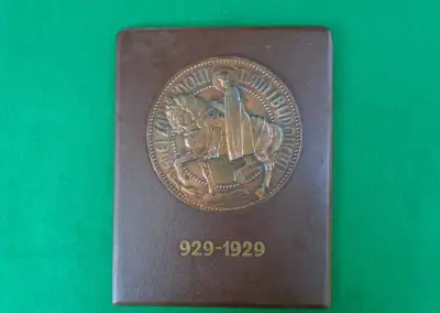 BRONZOVÁ PLAKETA MEDAILE SV. VÁCLAV 929 - 1929 Antonín Mára