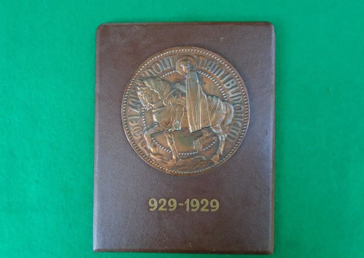 BRONZOVÁ PLAKETA MEDAILE SV. VÁCLAV 929 - 1929 Antonín Mára