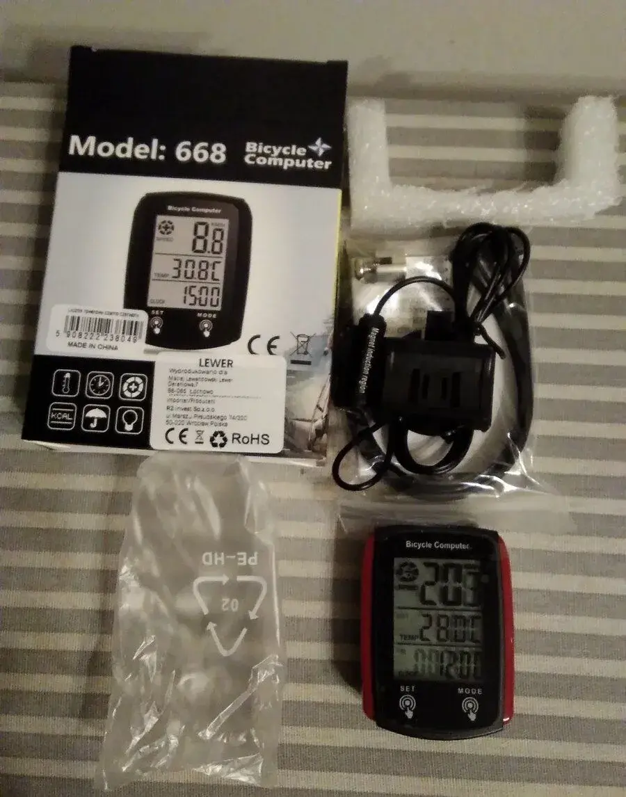 Nový nepoužitý tachometr na kolo Model 668.