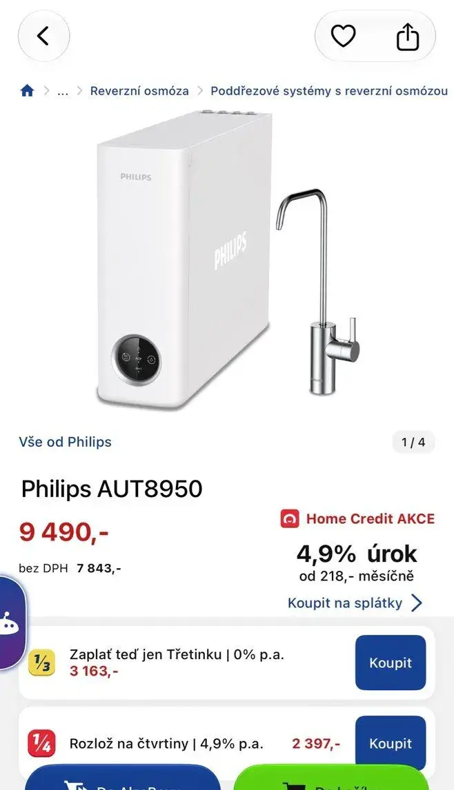 Reverzní osmóza Philips AUT8950
