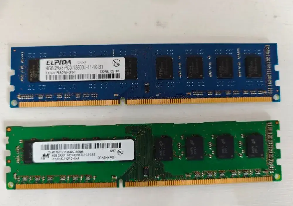 8GB RAM (2x4GB) DDR3 1600MHz – mix Micron/Elpida