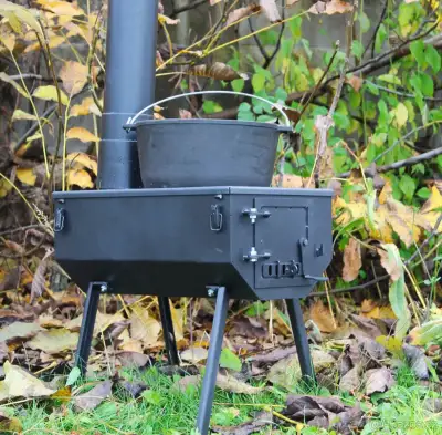 Multifunkční turistická kamna na dřevo (grill +varná deska)