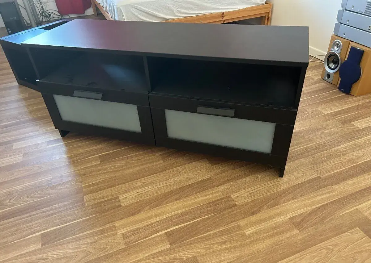 TV stolek, skříňka IKEA BRIMNES černý - jako NOVÝ