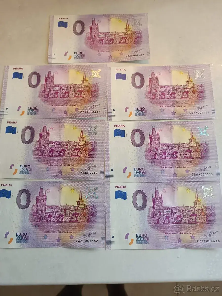 0€ bankovka, po kusech nebo vcelku