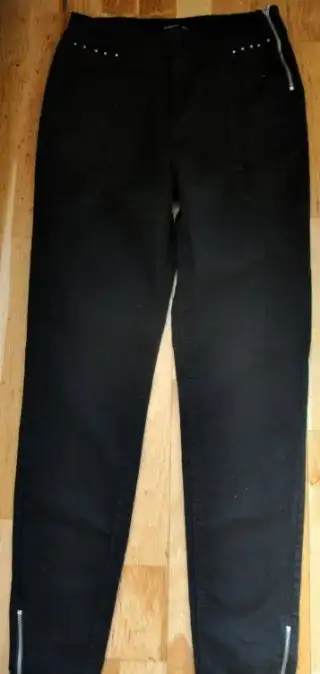 Dziny divci cerne stretchove se zipy