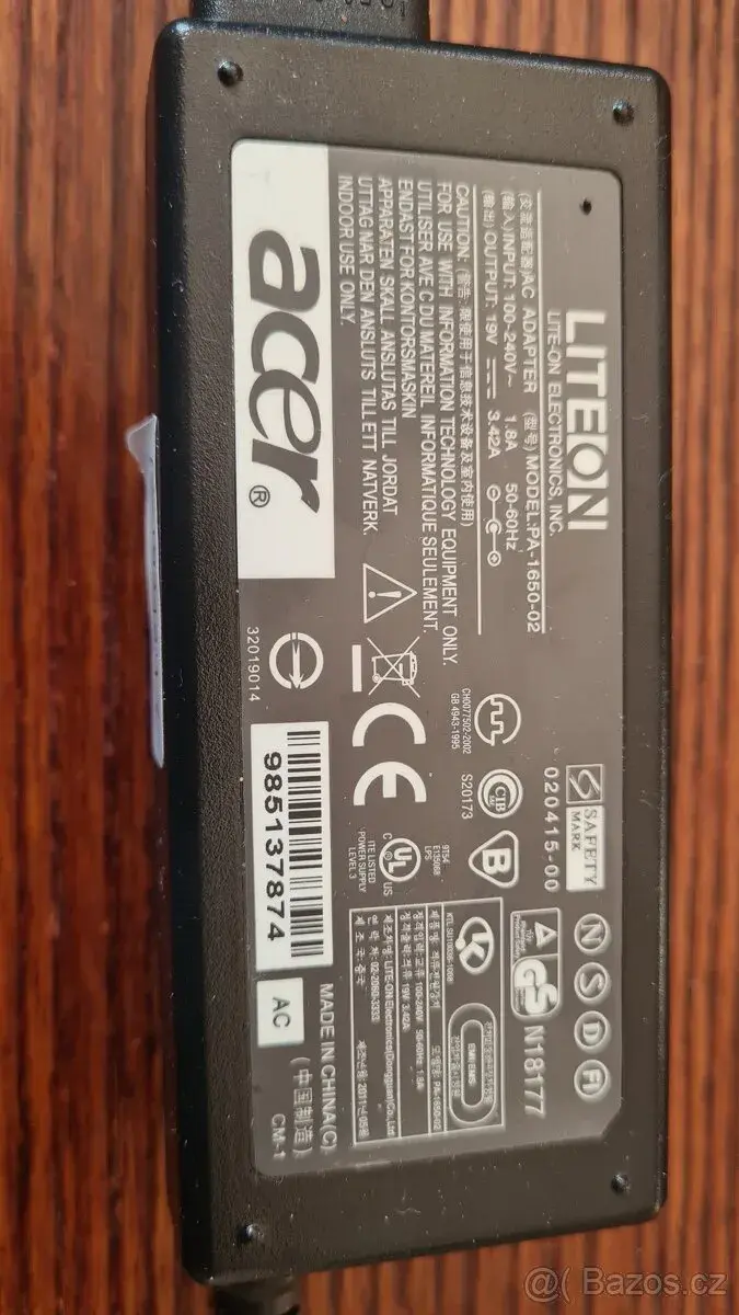 Napájecí adaptér Nabíječka pro notebook Acer 65W 19V 3.42A 5