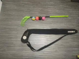 Florbalka s pouzdrem a míčkami