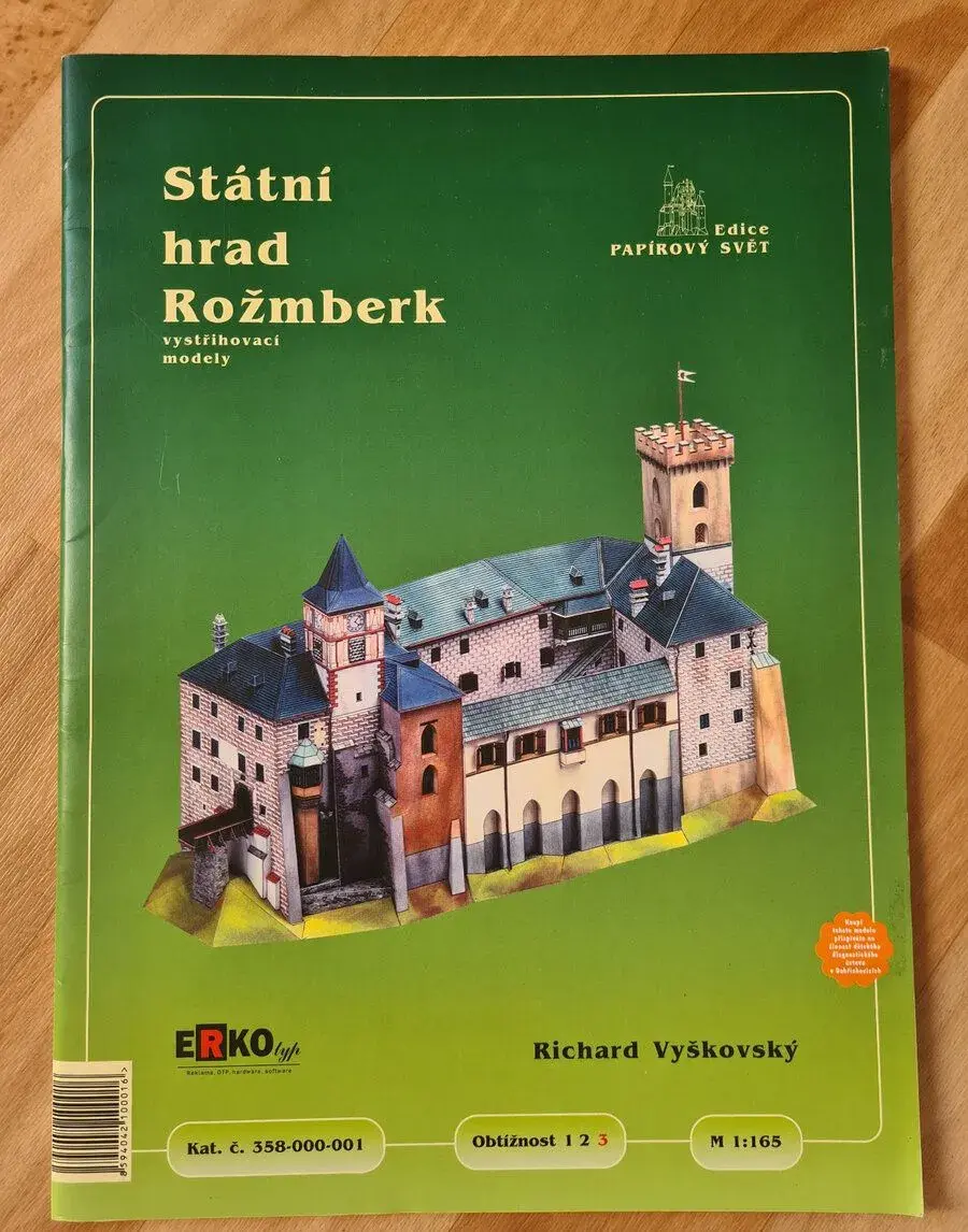 hrad Rožmberk nad Vltavou vystřihovánka