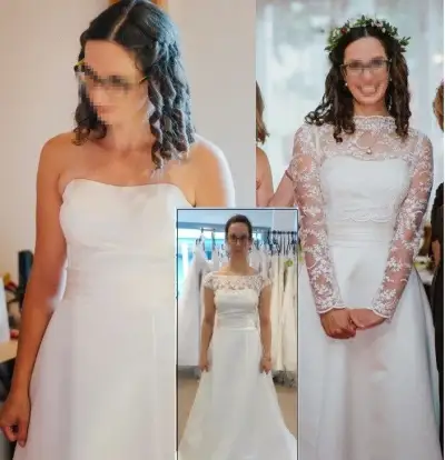 Svatební šaty 3v1 vel. XS/S