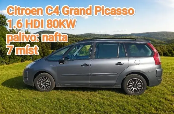 Pronájem 7 mist auta Citroen C4 Grand Picasso 1.6hdi
