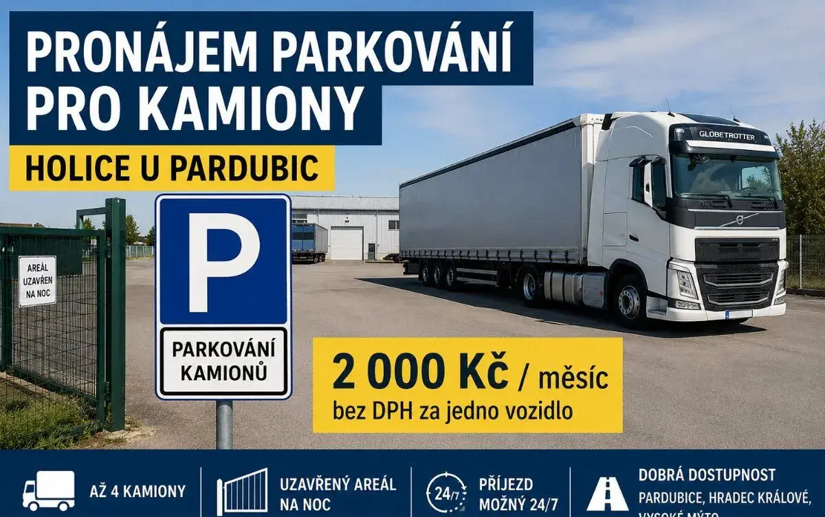 PARKOVÁNÍ KAMIONŮ / TIR – HOLICE U PARDUBIC