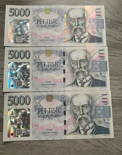 Vyroční 5000Kč ČNB bankovky s přítiskem