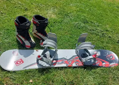 Dětský snowboard 110cm + vázání + boty vel. 36