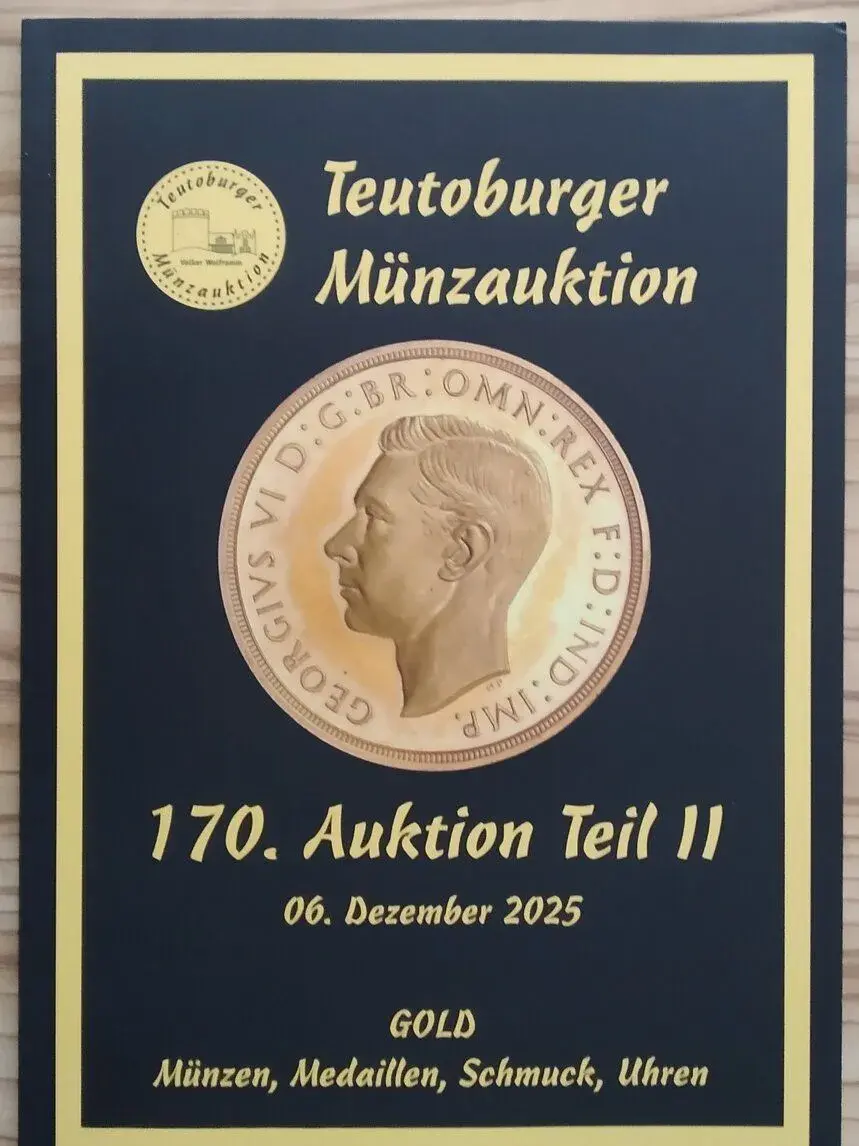 Zahraniční aukční katalog 170., zlato, numismatika