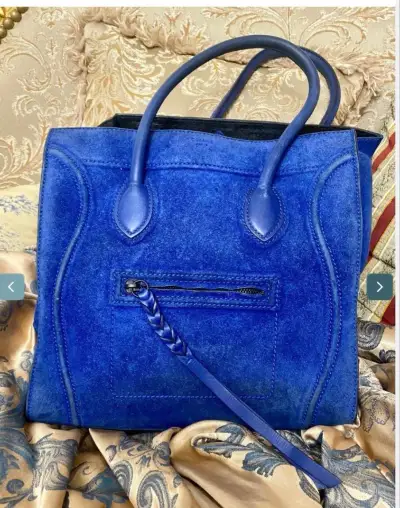 Kabelka Celine Electric Royal Blue Suede Phantom Bag