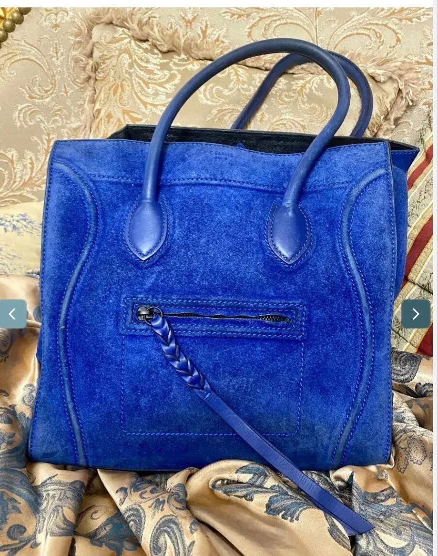 Kabelka Celine Electric Royal Blue Suede Phantom Bag