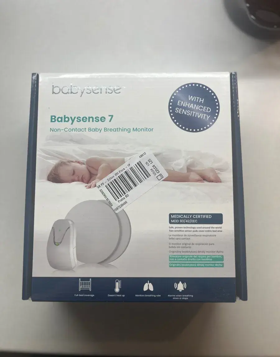 NEPOUŽITÝ monitor dechu Babysense 7 se dvěma senzorov