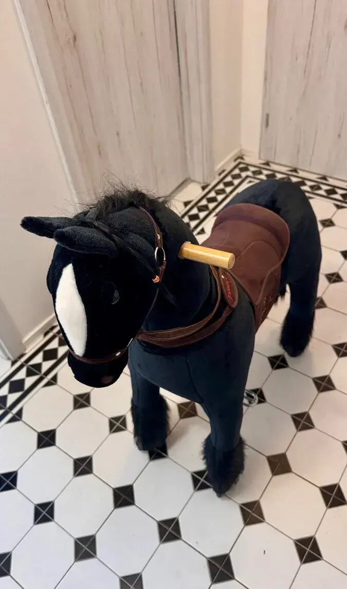 Ponnie Ebony M – pojízdný kůň na kolečkách, stav