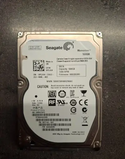 Pevný disk HDD 500 GB, 2,5" SATA - 2ks, Seagate a HGST