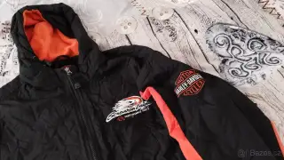 Bunda s fleece podšívkou a logem Harley Davidson