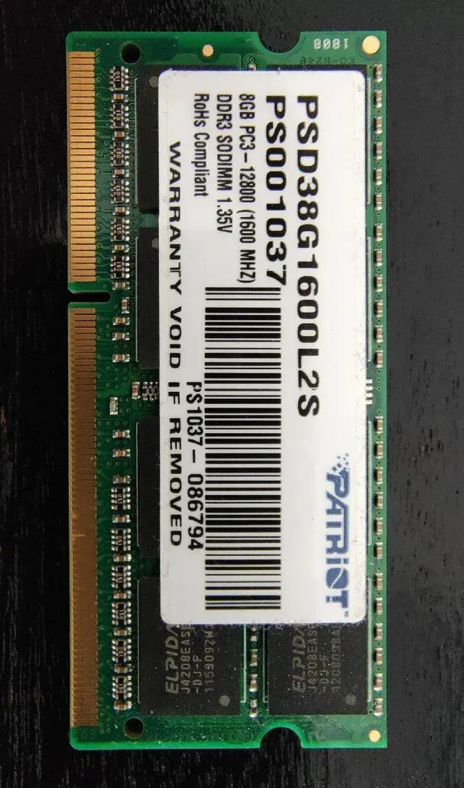 Paměť 8GB DDR3L SO-DIMM do notebooku