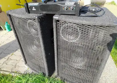 Pasivní reprobedny Ac Akustika + zesilovač BEHRINGER EP 2500