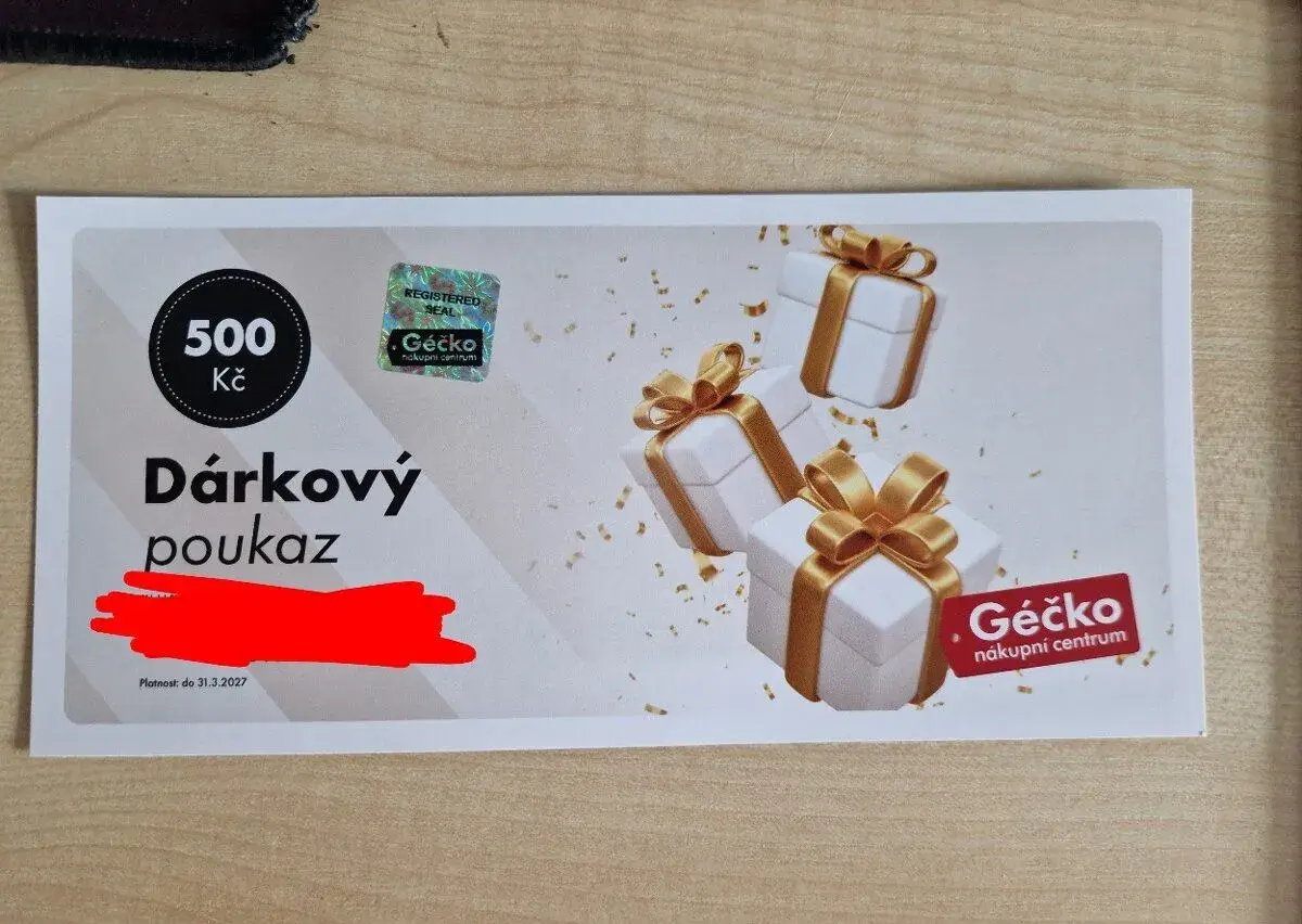 Géčko dárkový poukaz