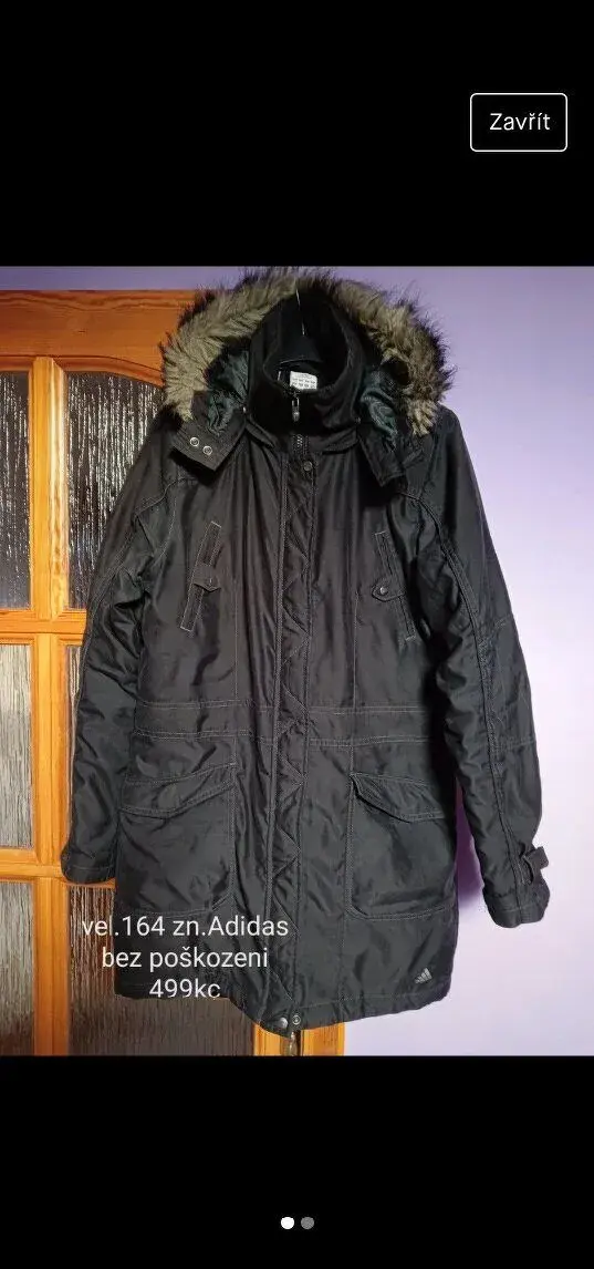 Dívčí zimní bunda, parka Zn Adidas
