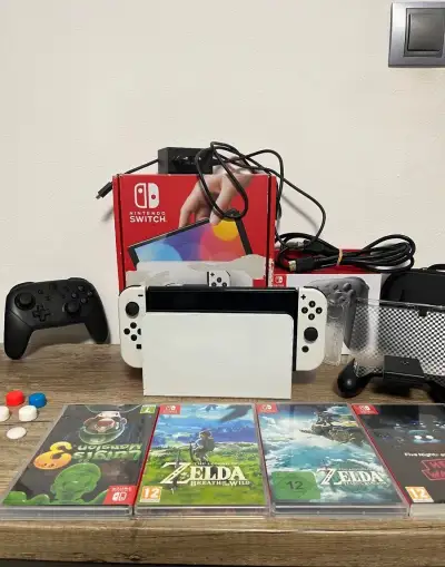 Nintendo switch OLED+hry,příslušenství