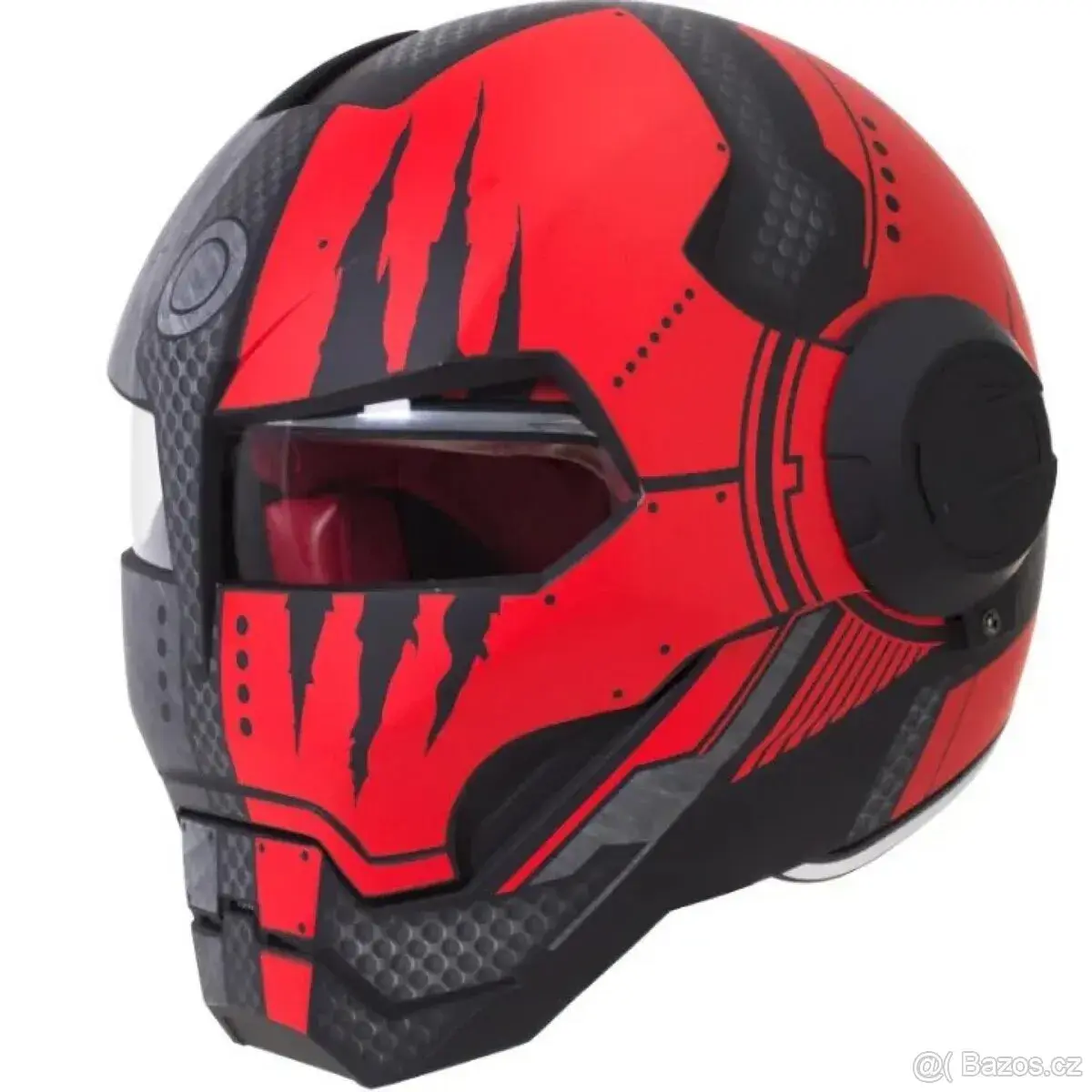 Motocyklová helma Metal Scratch (Frosting) – IRON MAN