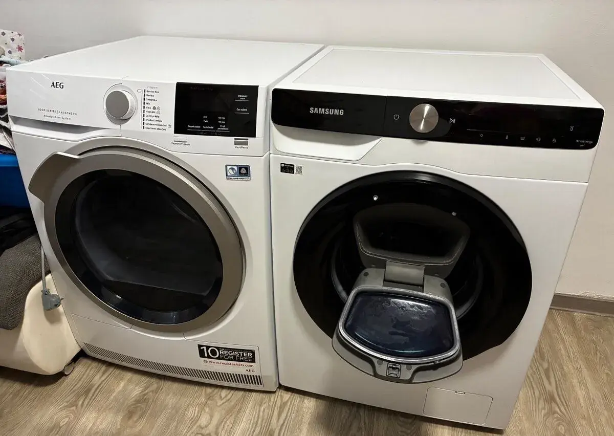 Parní pračka Samsung & Kondenzační sušička AEG