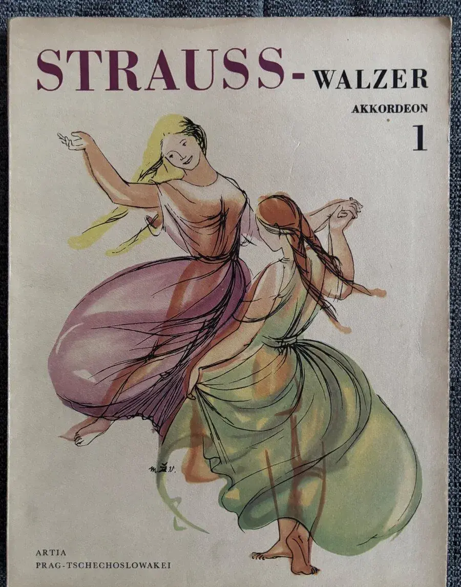 Noty akordeon - harmonika: STRAUSS - Walzer Akkordeon I